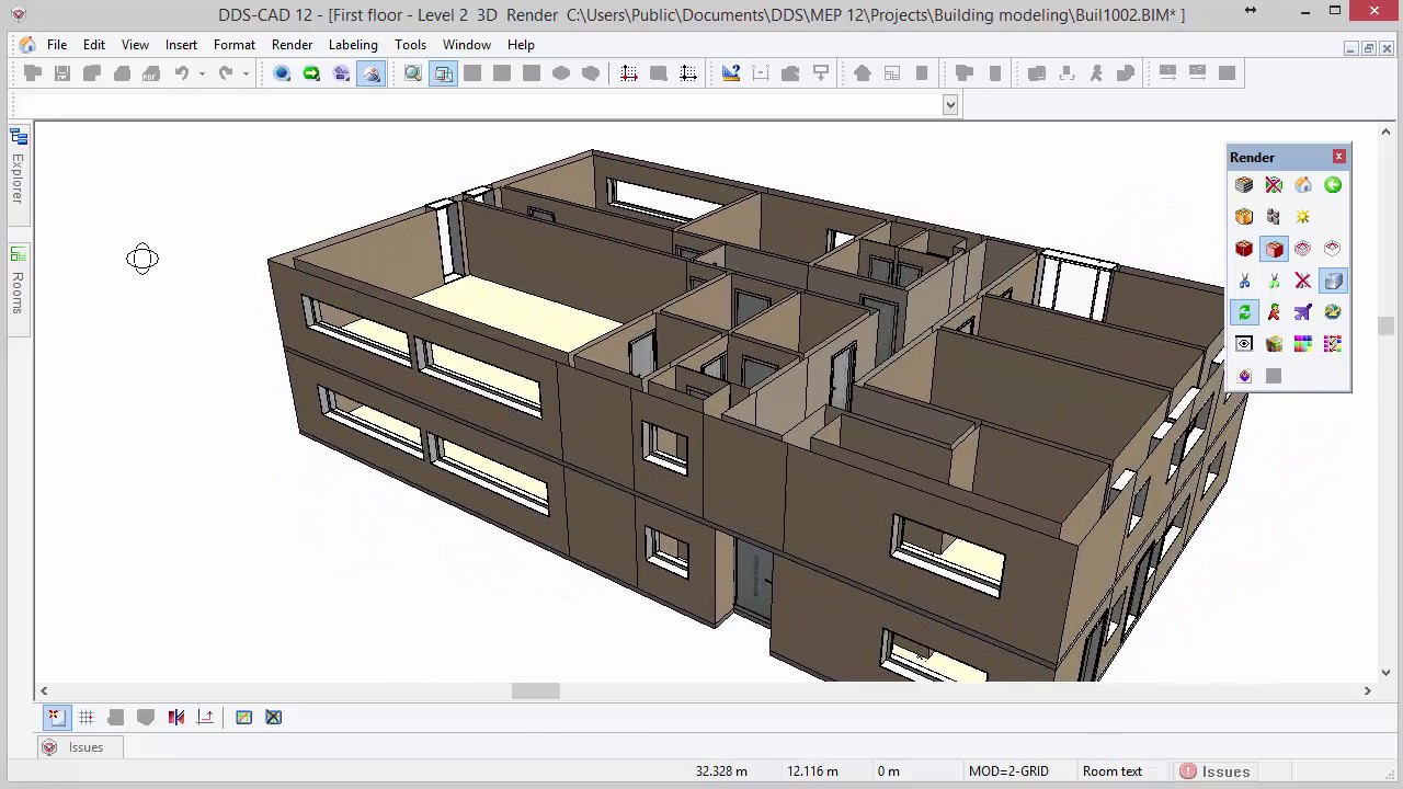  New DDS-CAD 12 - Getting Started: Creating a Building Model (2/8)