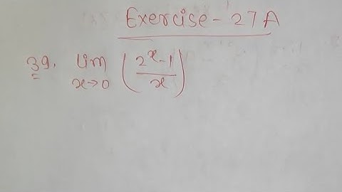 Limits Ex 27A/ Q no. 39/40 R S Aggarwal Class 11th Math