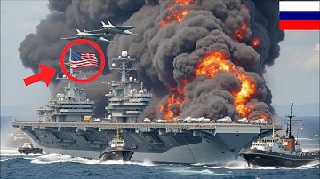 15 minutes ago! Russian Sukhoi Su-57 pilot destroys US aircraft carrier carrying 700 tanks