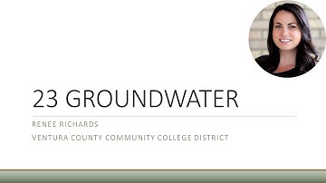 23 Groundwater