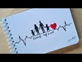 Small Family Design Easy Step / Beginners pen Drawing techniques Idea / Simple Drawing Tutorial