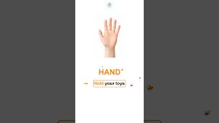 “Learn English in 10 seconds!  HAND”