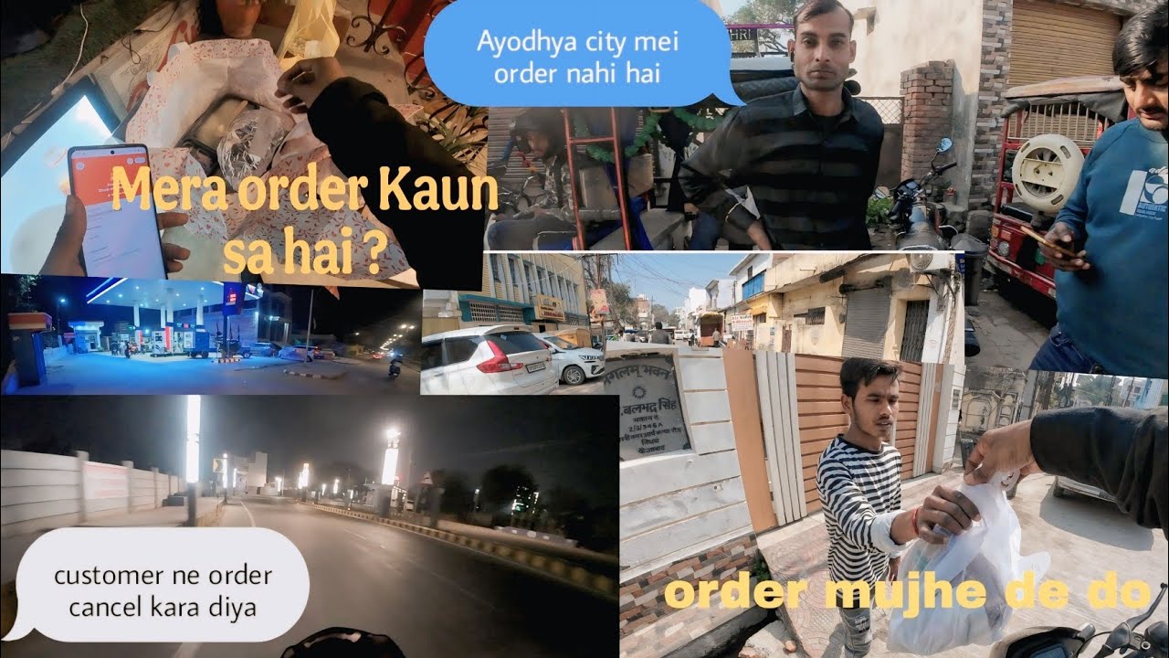 Customer ne order cancel kar diya ? Ayodhya city in the video||@AdarshRiderVlogs74547 #gigworker 