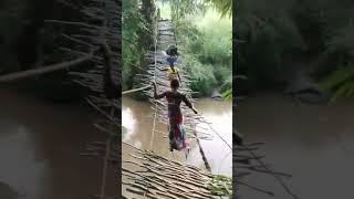 Drc Village Bridge Adventure ?- Explore The Beauty Of Rural Life