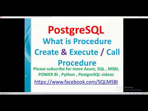 Postgresql Tutorials | what is procedure in postgresql | postgresql create procedure |call procedure