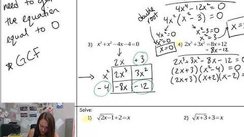 1.6 Solving Polynomials, Radicals and Absolute Value Equations