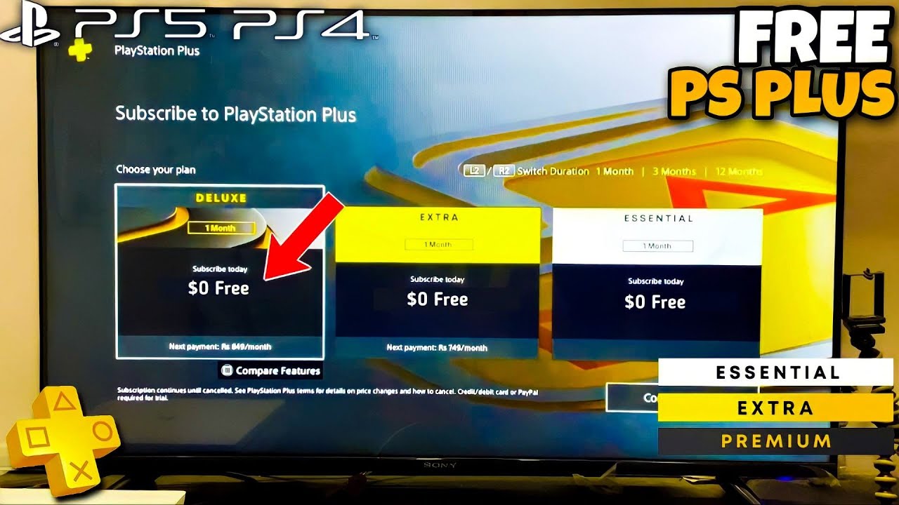 PlayStation Plus Deluxe 1 Month Subscription ACCOUNT