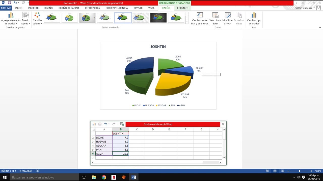 Como hacer grafico en word 2013 YouTube Como hacer grafico en word 2013 YouTube