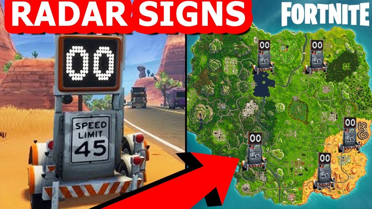 how to record 27 or more on radar signs fortnite week 5 guide season 6 - where are the speed radars in fortnite