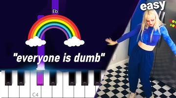 (everyone is dumb) dumb dumb  ~ Mazie  EASY PIANO TUTORIAL
