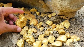 Digging for Treasure at Mountain worth Million Dollar from Huge Nuggets of gold.