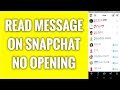 How to read message on snapchat without opening it