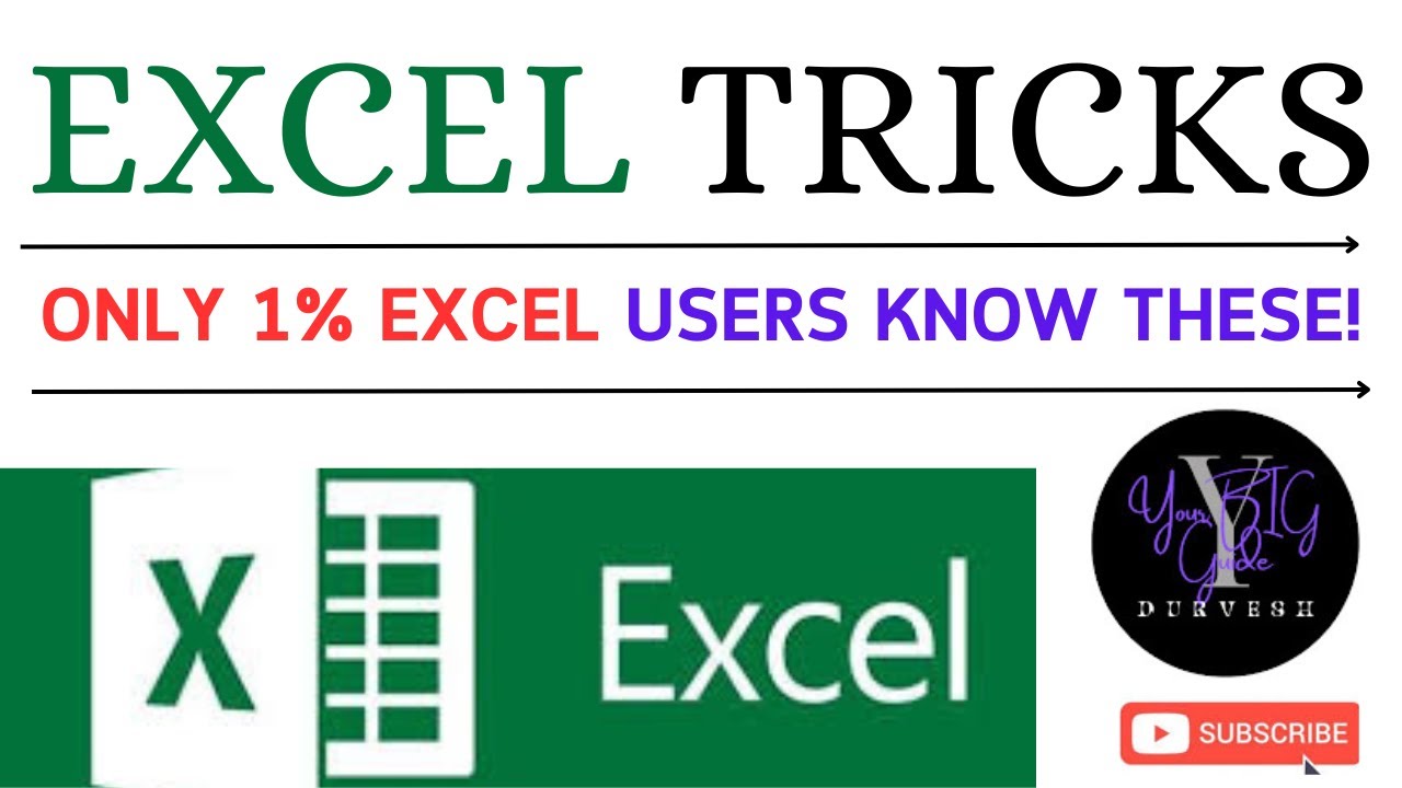 Excel tricks for advanced users ll Excel tips and tricks for pro users ...