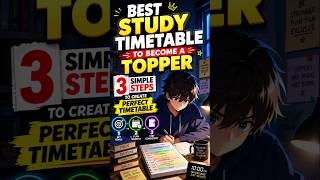 Best Study Timetable to Become a Topper 🔥3 Simple Steps to Create Perfect Timetable #study#timetable