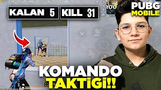 KOMANDO TAKTİĞİ İLE ADAMLARI BİTİRDİM !! - 31 KİLLS - PUBG MOBİLE