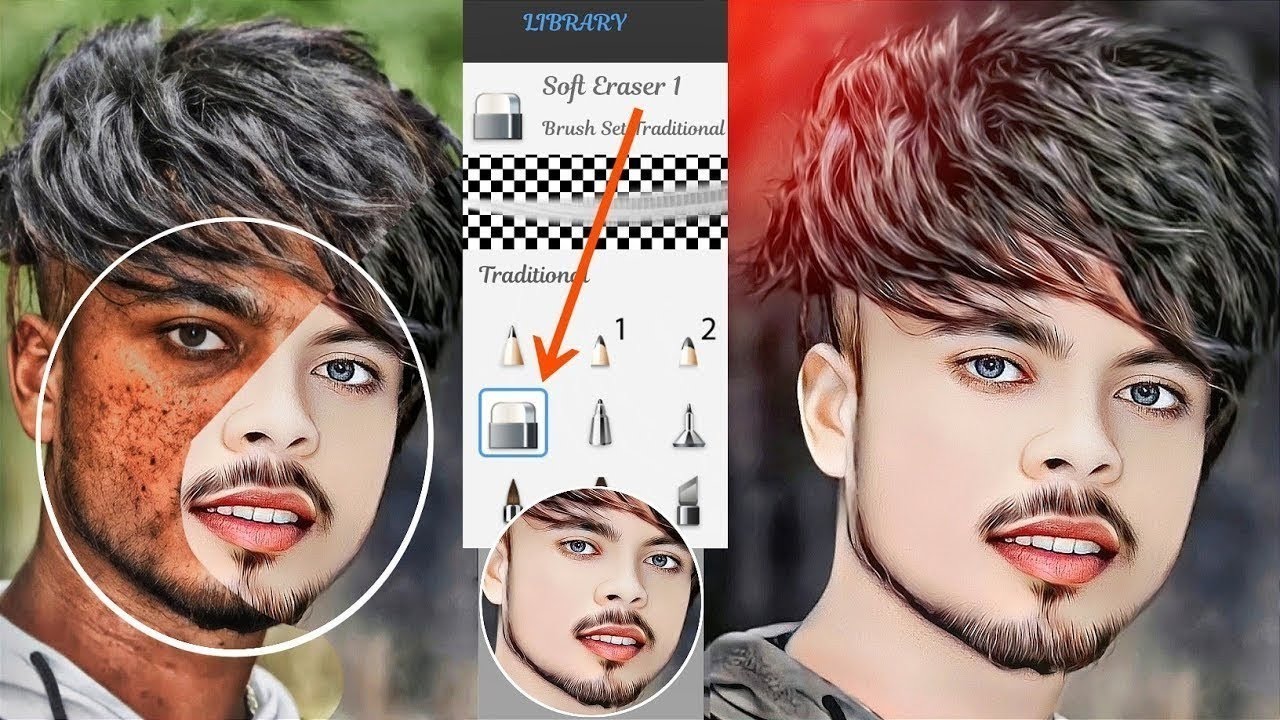 Face Ko Gora Kaise kare Autodesk Sketchbook | HD Face smooth or gora kaise karen | EshanEC