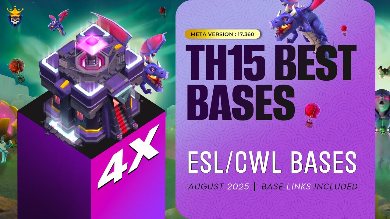 TH15 War Bases | 4 BEST TH15 War Bases for August | Clash of Clans