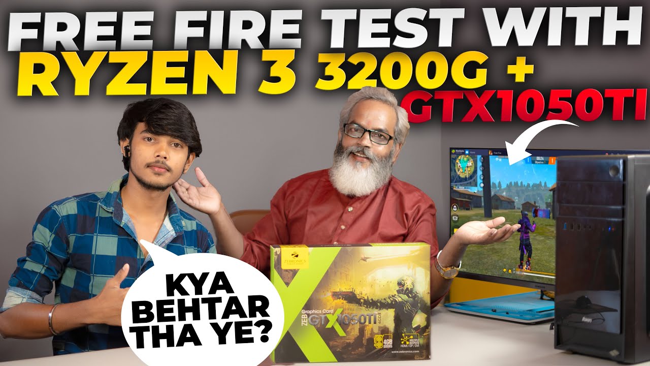 PC Build Ryzen 3 3200G + GTX 1050ti GPU 🔥 Free Fire Gaming Test 