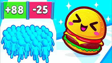 Food Run vs Count Master Max Levels Unlocked Gameplay😄(Satisfying Asmr Gameplay Tab, Math Foods Run)