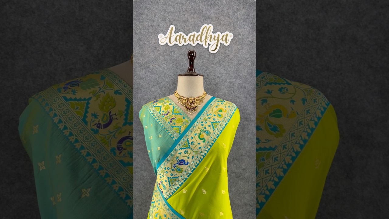 Rajwadi Mor Paithani Zari Butti Saree