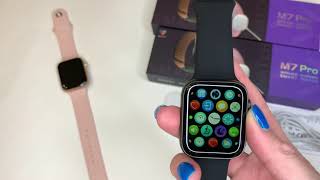 Обзор Смарт часов M7 pro⌚️лучшая копия Apple Watch 7 настройка на телефон