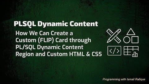 Oracle APEX | Custom (FLIP) Card with PLSQL Dynamic Content Region, HTML & CSS