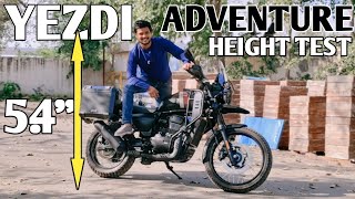 Yezdi Adventure seat height test | कम हाइट वालो के लिए कैसी?? | PoweronTorque