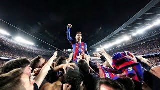 Barcelona vs psg 6-5 video goals video: lionel messi celebrating
barcelona's 6th goal with the fans.