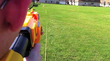 Nerf N-Strike Barricade - Range Test (Modded)