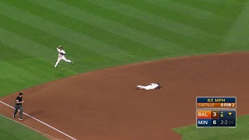 BAL@MIN: Polanco makes a magnificent play in the hole