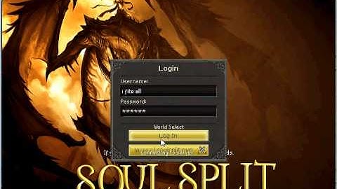 Soulsplit help cant login