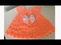 Como tejer Vestido para Bebe tejido a crochet | 0 a 3 Meses | tutorial paso a paso