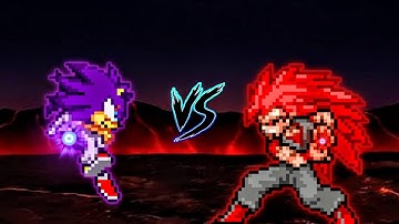 Multiverse Sonic V2 (all form) (New) VS Evil Goku TP (all form) in Jump Force Mugen