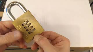 Change code: Masterlock 651 EURD Brass Combination Padlock Profile