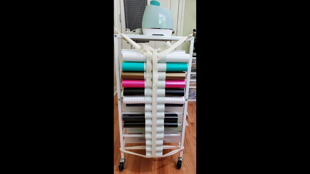 DIY Cricut Vinyl Roll Holder for Michael's Essex Craft Cart 