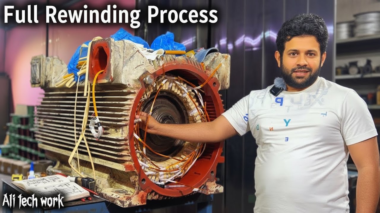 Professional High Voltage Electric Motor Rewinding Skill | Super Large Industrial Stator Repair