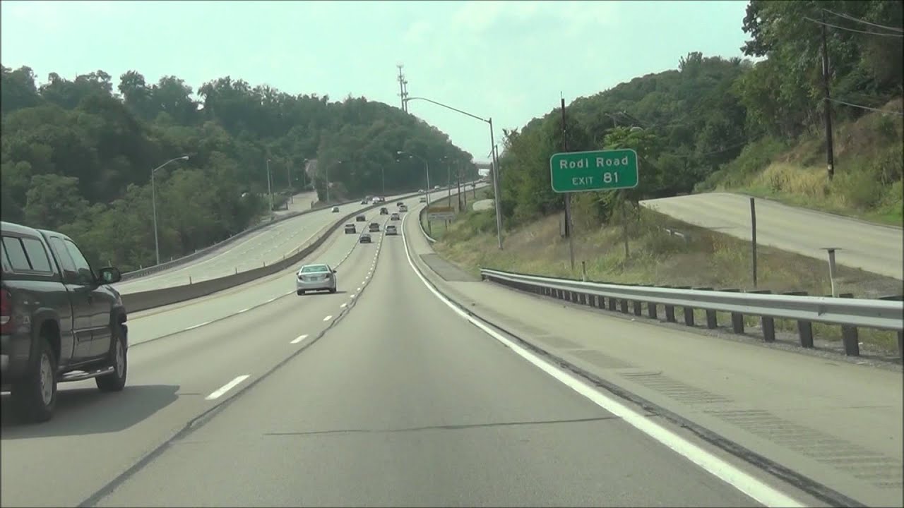 Pennsylvania Interstate 376 West Mile Marker 84 to 80 (9/5/15