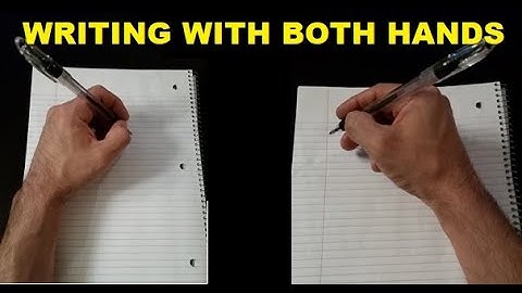 Writing with both hands ambidextrous