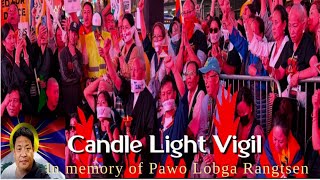 CANDLE LIGHT VIGIL FOR PAWO LOBGA RANGTSEN @TimeSquare #tibetanvlogger #tibetanyoutuber #nyc #usa  