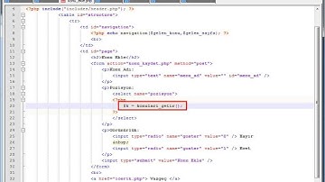 Yeni Konu Eklemek için Form Oluşturma