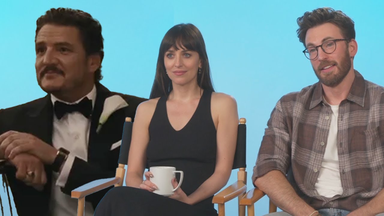 Dakota Johnson & Chris Evans Joke About 'Materialists' THROUPLE w/ Padro Pascal (Exclusive)