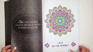 COMPLETED Mandala Coloring Book Flip Through | Mindful Mandalas finished pages screenshot 4