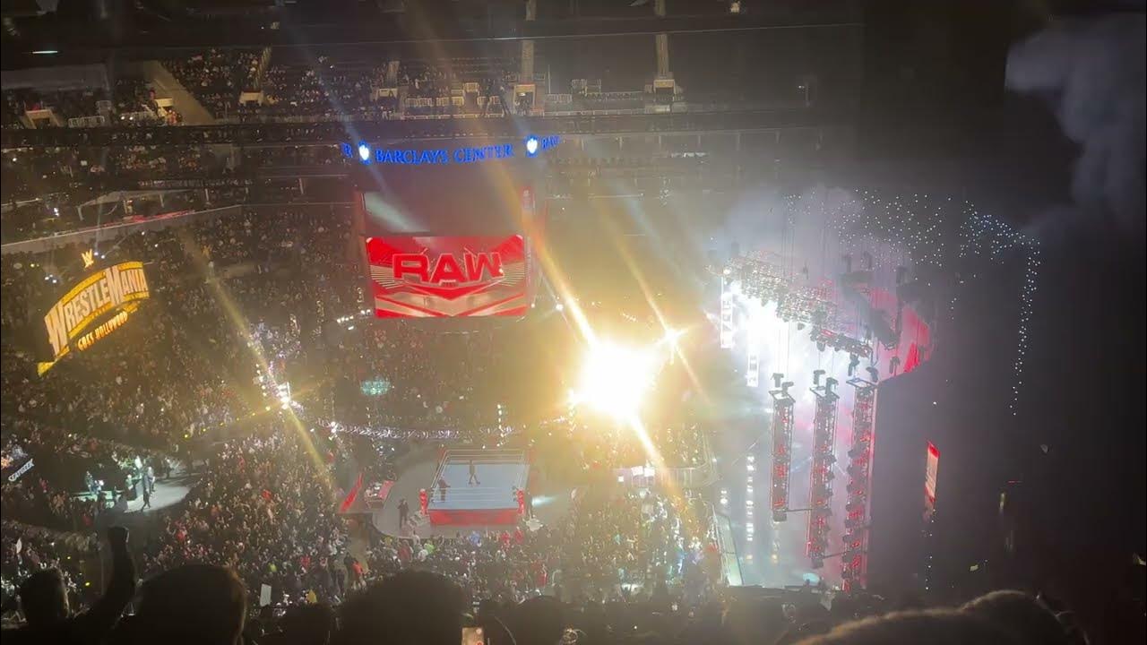 WWE Monday Night Raw Live At Barclays Center Opening Pyro Road To