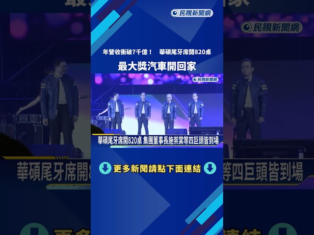 年營收破7千億! 華碩尾牙席開820桌 最大獎汽車開回家－民視新聞