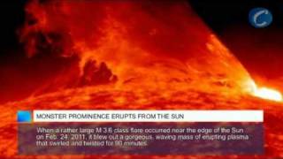 Science Monster Prominence Erupts From The Sun