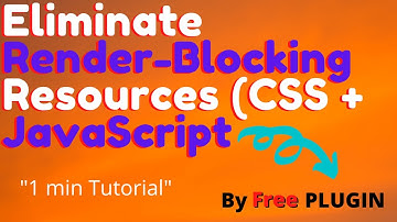 Fix Eliminate render blocking resources and Speed Up your Website // by FREE Plugin //Under 1 Minute