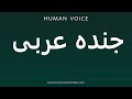 How To Pronounce جنده عربی 