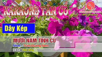 Karaoke tân cổ | Mười Năm Tình Cũ | dây kép | beat hay
