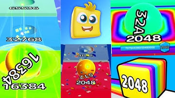MAX LEVELS - Ball Run 2048 Merge Number / Ball Run Infinity vs Happy Cubes 2048 gameplay walkthrough