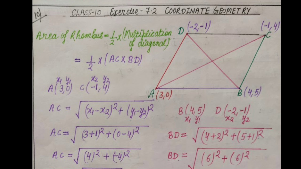 assignment of coordinate geometry class 10